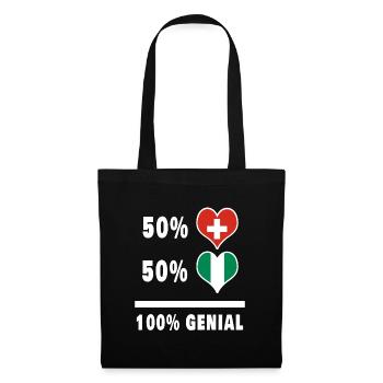 Nigeria et Suisse 100% Awesome Flag - Sac en tissu - noir - Devant