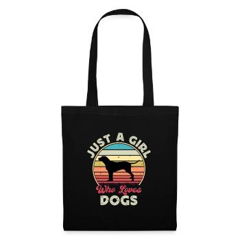 Grand Anglo Français Tricolore Dog Silhouette - Sac en tissu - noir - Devant