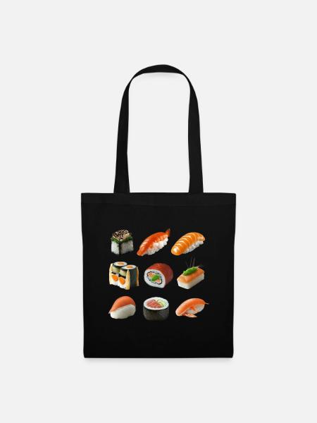 Different sushi variations - Tote Bag - black