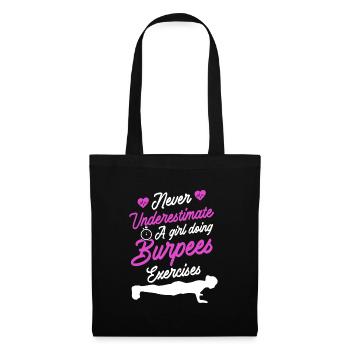 Design Burpees - Sac en tissu - noir - Devant