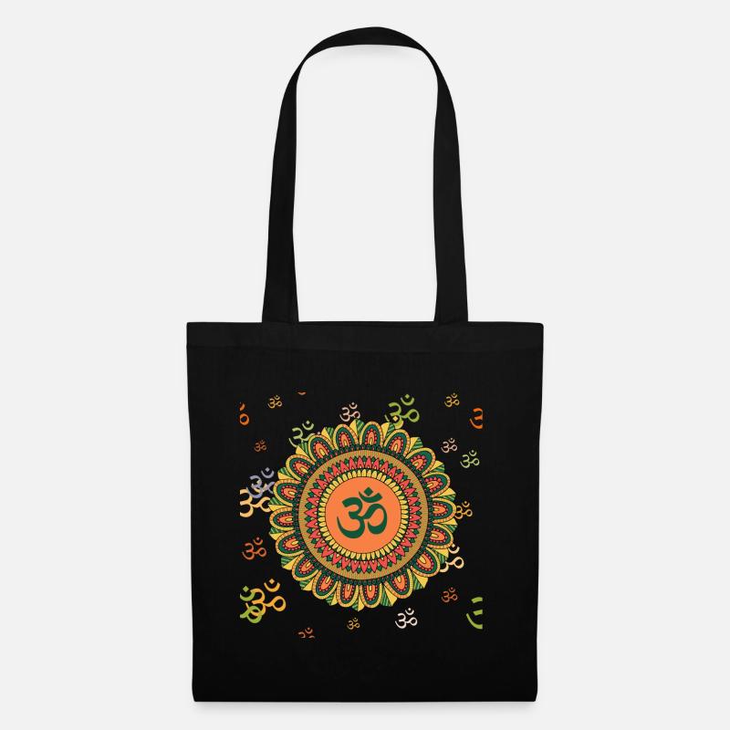 OM Goa Psylike Hippie Kleidung & Goa-Mode - Stoffbeutel - Schwarz
