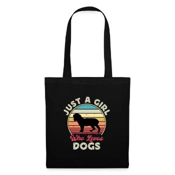 Norfolk Spaniel Dog Love Silhouette Vintage Sunset - Tote Bag - black - Front