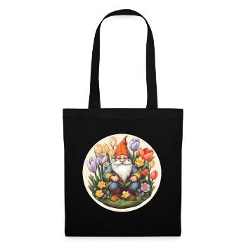 Dwarf in the flower field - Tote Bag - black - Front