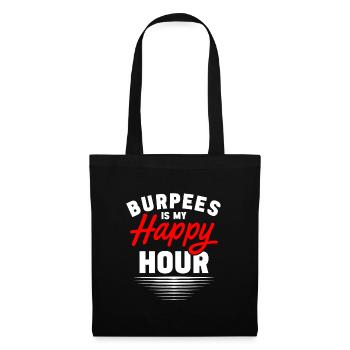 Les burpees sont mon happy hour - Sac en tissu - noir - Devant