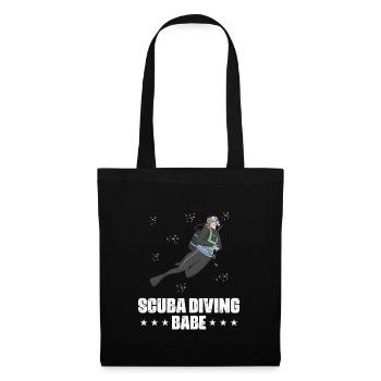 Scuba Diving Speerfischen Design - Stoffbeutel - Schwarz - Vorne