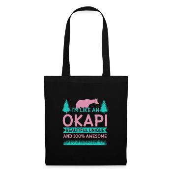 Okapi wild giraffes design - Tote Bag - black - Front