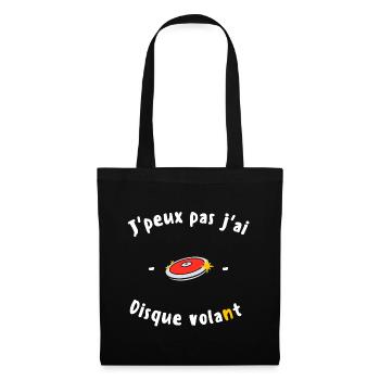 J peux pas j ai Disque volant - Sac en tissu - noir - Devant