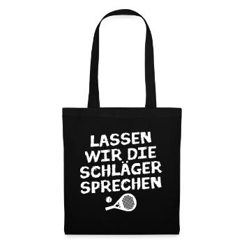 Padel Sportart Bälle Schläger Statement Padelspiel - Stoffbeutel - Schwarz - Vorne