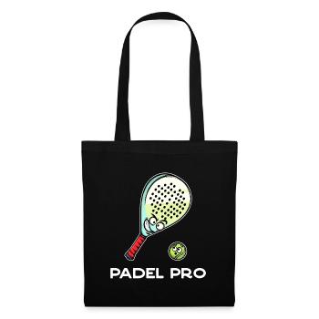 Padelspiel Schmetterball Padel Statement Schläger - Stoffbeutel - Schwarz - Vorne