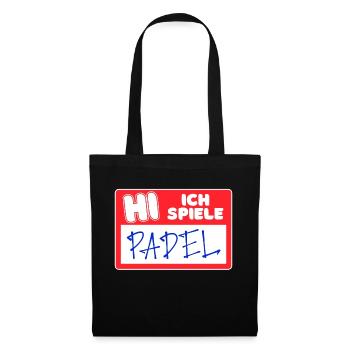 Spieler Statement Padel Sport Trainer Padelspiel - Stoffbeutel - Schwarz - Vorne