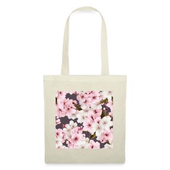 Realistic White Pink Cherry Blossom Pattern - Tote Bag - nature - Front