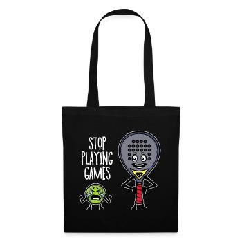 Player Padel Racket Padel Team Statement Coach - Tote Bag - black - Front