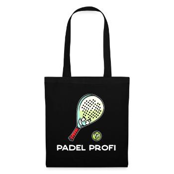 Sport Schläger Bälle Statement Padel Padelspiel - Stoffbeutel - Schwarz - Vorne