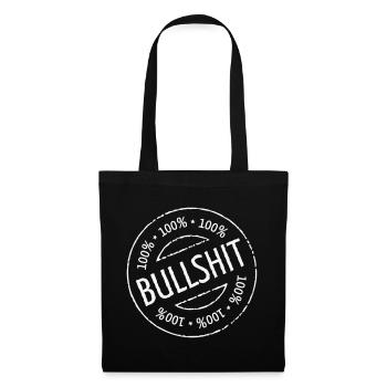 100% Bullshit Stamp (White) - Tote Bag - black - Front