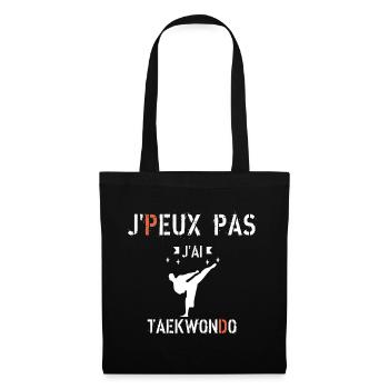 J Peux Pas J ai Taekwondo - Sac en tissu - noir - Devant