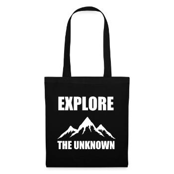 Explorez l’inconnu - Randonnée, Nature, Aventure - Sac en tissu - noir - Devant