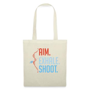 Aim Exhale Shoot. Bow & Arrows Target Archery - Stoffbeutel - Natur - Vorne