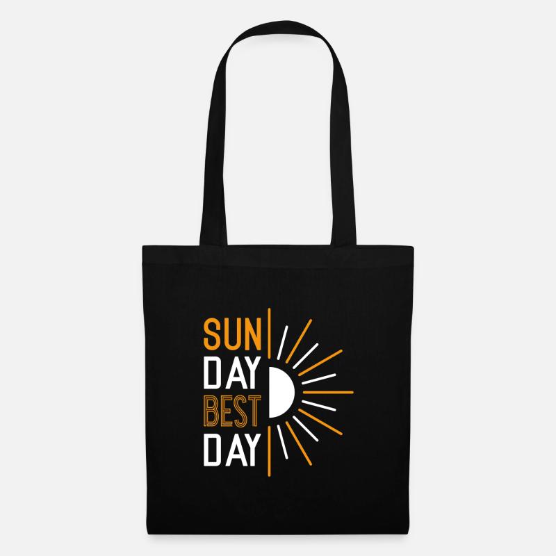 sunday best day - Stoffbeutel - Schwarz