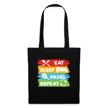 Padel Team Player Padel Racket Sport Statement - Tote Bag - black - Front