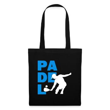 Joueur de raquette de balle de sport d’entraînement de padel - Sac en tissu - noir - Devant
