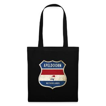 Apeldoorn Niederlande Wappen Design - Stoffbeutel - Schwarz - Vorne