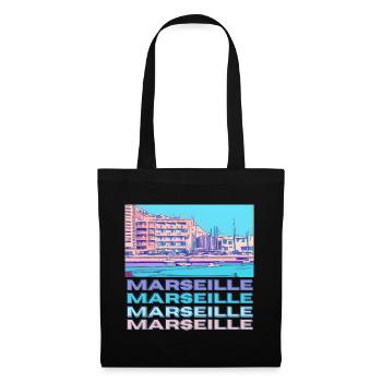 Marseille - Stoffbeutel - Schwarz - Vorne