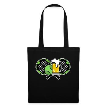 Jeu de padel Joueur de padel Raquette Revers Sport - Sac en tissu - noir - Devant