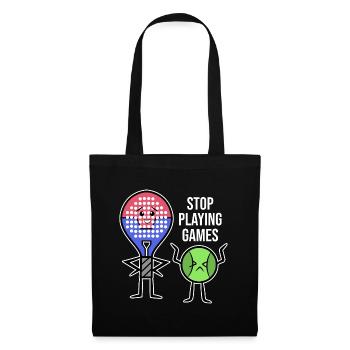 Déclaration du joueur Raquette Padel Padel Balles d’équipe - Sac en tissu - noir - Devant