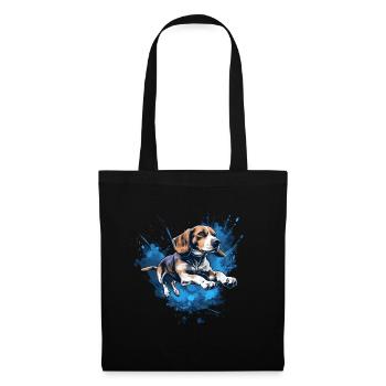 Beagle Dock-Diving into Water - Tote Bag - black - Front
