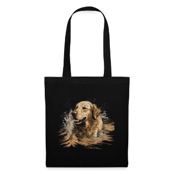 Golden-retriever Dock-Diving into Water - Tote Bag - black - Front