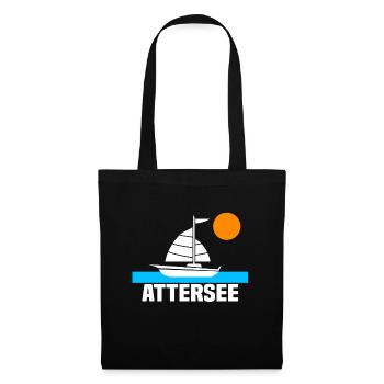 Attersee - Stoffbeutel - Schwarz - Vorne