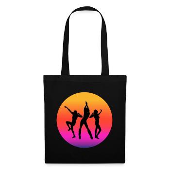 Diso, Disco-Fan, Disco-Musik - Stoffbeutel - Schwarz - Vorne