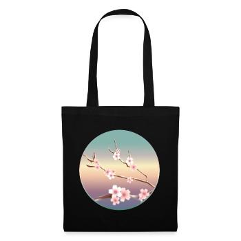 delicate cherry blossoms on a branch in spring - Tote Bag - black - Front
