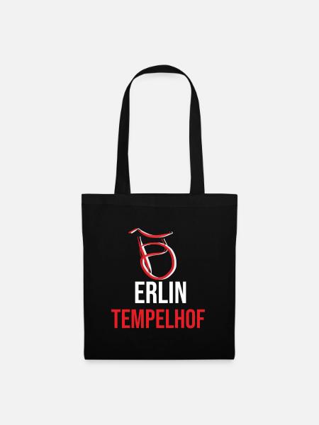 Berlin Tempelhof Souvenir - Stoffbeutel - Schwarz