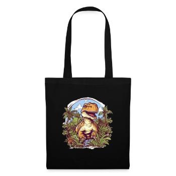 T-Rex Cartoon Jungle - Tote Bag - black - Front