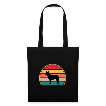 Australischer Stumpy Tail Cattle Dog Silhouette - Stoffbeutel - Schwarz - Vorne