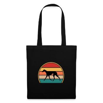 Azawakh Dog Lover Silhouette Vintage Sunset - Sac en tissu - noir - Devant