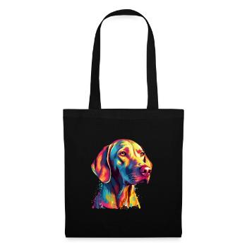 Colorful Weimaraner art design - Tote Bag - black - Front