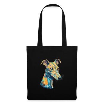 Colorful Whippet art design - Tote Bag - black - Front