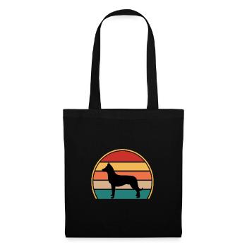 Beauceron Dog Lover Silhouette Vintage Sunset - Tote Bag - black - Front