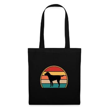 Noir et bronzé Virginie Foxhound Silhouette de chien - Sac en tissu - noir - Devant