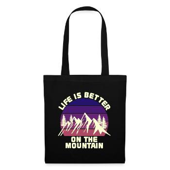 Randonnée Montagnes Montagne Déclaration des amoureux de la nature - Sac en tissu - noir - Devant