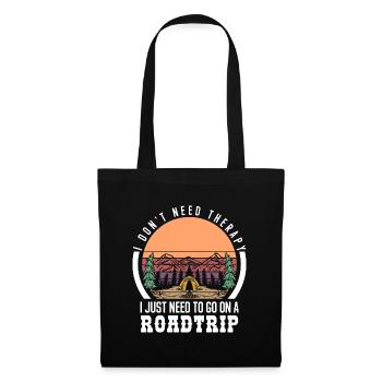 Road trip camping - Tote Bag - black - Front