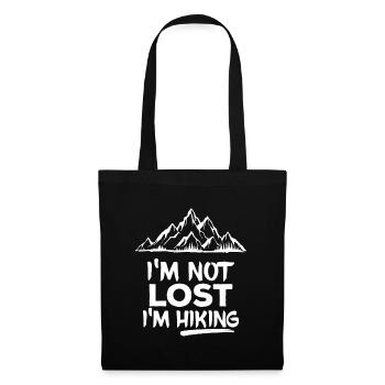 Berge Wanderung Wandern Wanderer Statement Touren - Stoffbeutel - Schwarz - Vorne