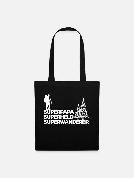 Bergwanderung Wandern Statement Wanderer Klettern - Stoffbeutel - Schwarz