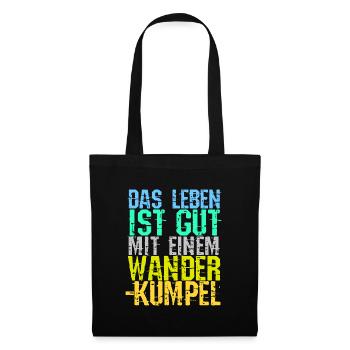 Wandern Wanderrouten Bergwandern Statement Touren - Stoffbeutel - Schwarz - Vorne