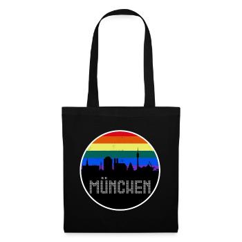 Munich Skyline Rainbow - Tote Bag - black - Front