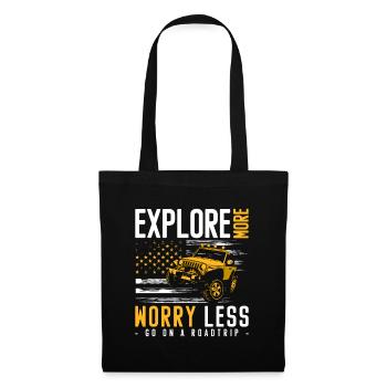 Liberté de la route d’aventure - Sac en tissu - noir - Devant