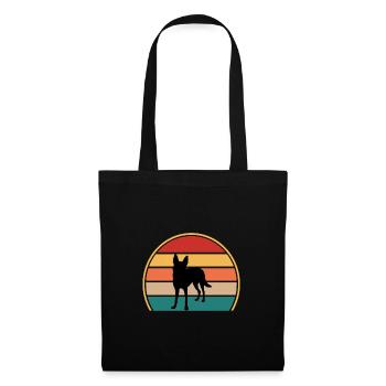 Carolina Dog Lover Silhouette Vintage Sunset - Sac en tissu - noir - Devant
