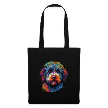 Bunter Lagotto Romagnolo - Stoffbeutel - Schwarz - Vorne